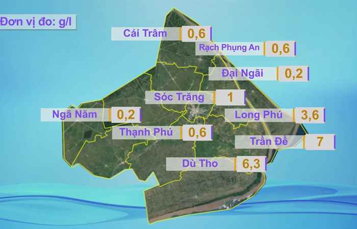 Bản tin tình hình xâm nhập mặn (21-05-2025)
